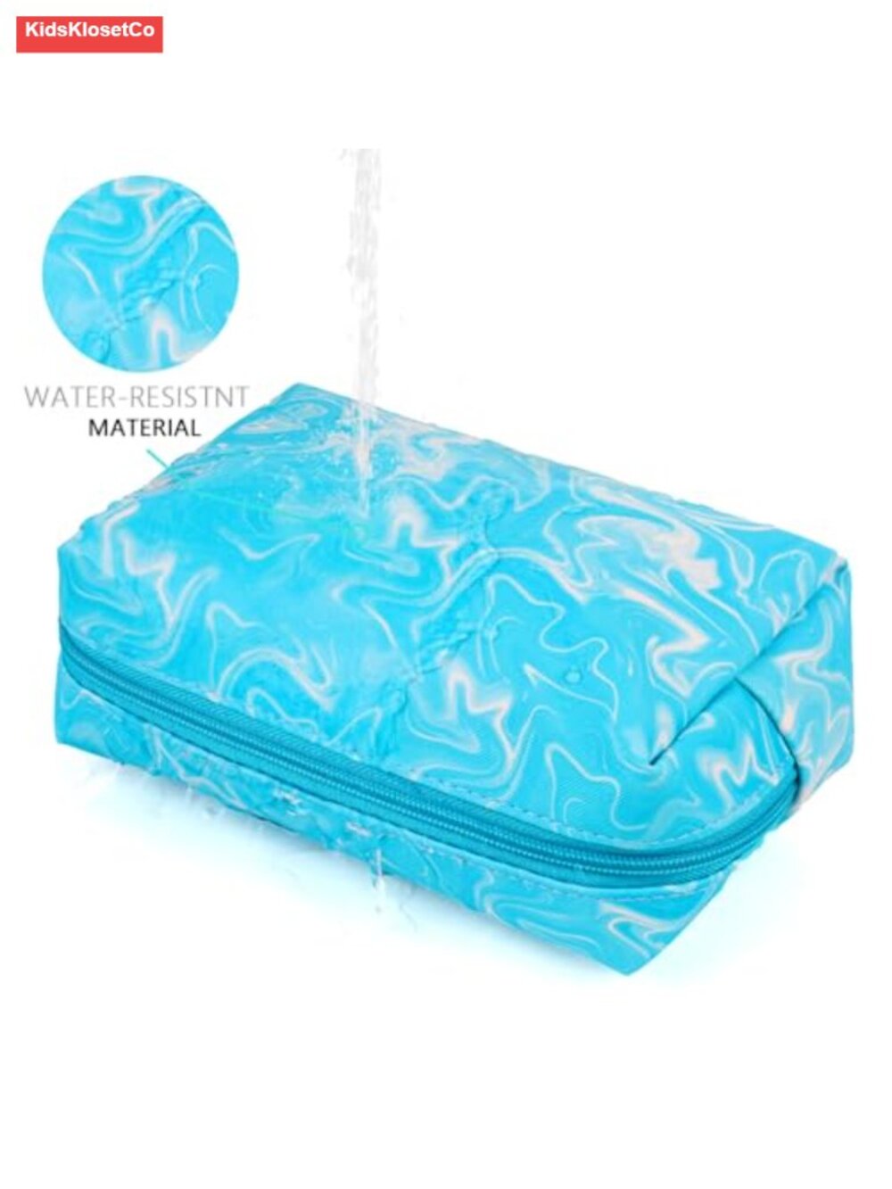 Waterproof Makeup Bag for Teens Girls Travel Cosmetic Pouch Zipper Leather - Picture 3 of 5